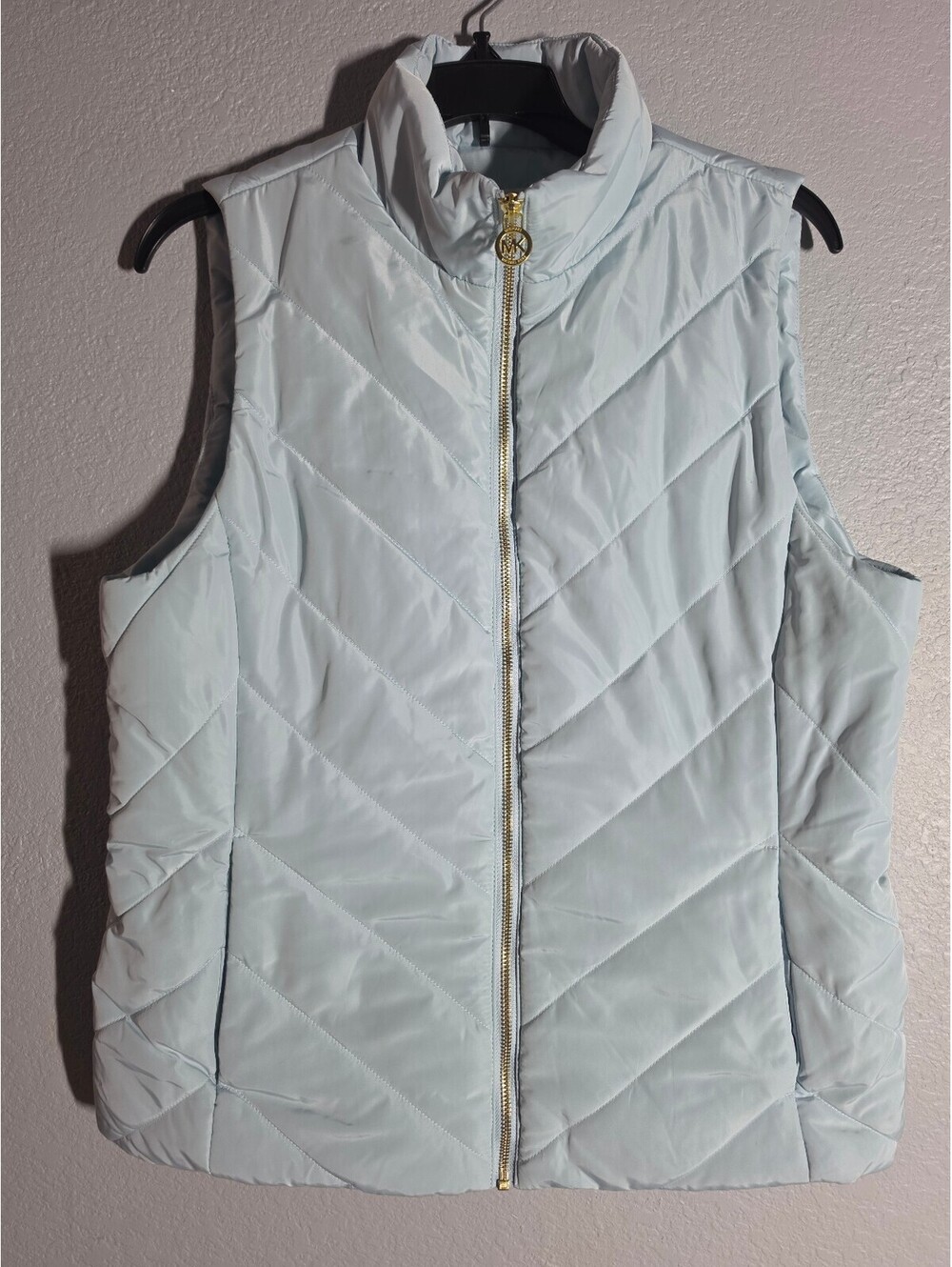Michael Kors Vista Blue Quilted Puffer Vest Medium